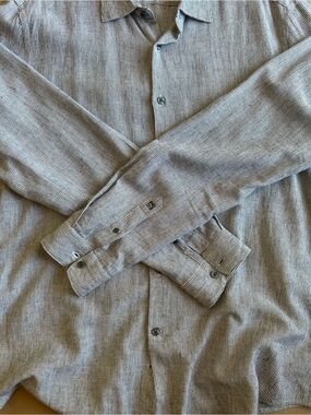 French Connection Oversized Striped Button Up XXL